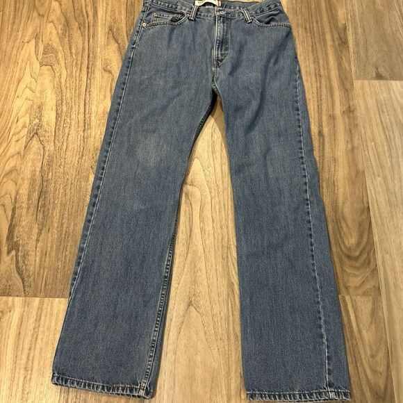 Levi's 505 Jeans Regular Fit Straight Leg Mens 34 x 34 Blue Denim - Picture 4 of 4